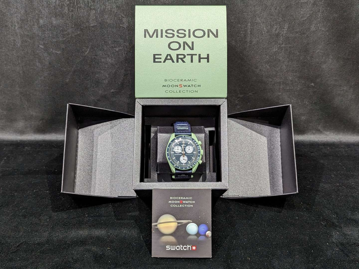 <p>Omega Swatch “Mission on Earth” men's watch</p>