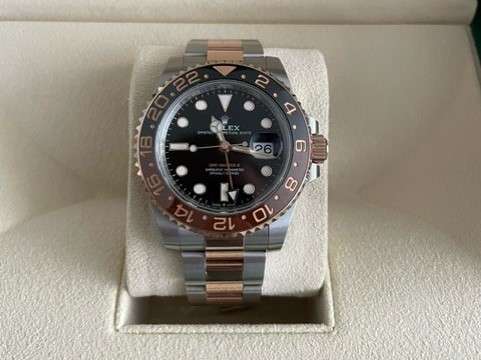 <p>2022 Rolex GMT Rootbeer watch</p>