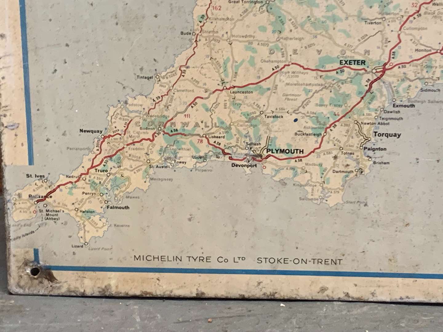 <p>Tin Michelin Motoring Map Sign</p>