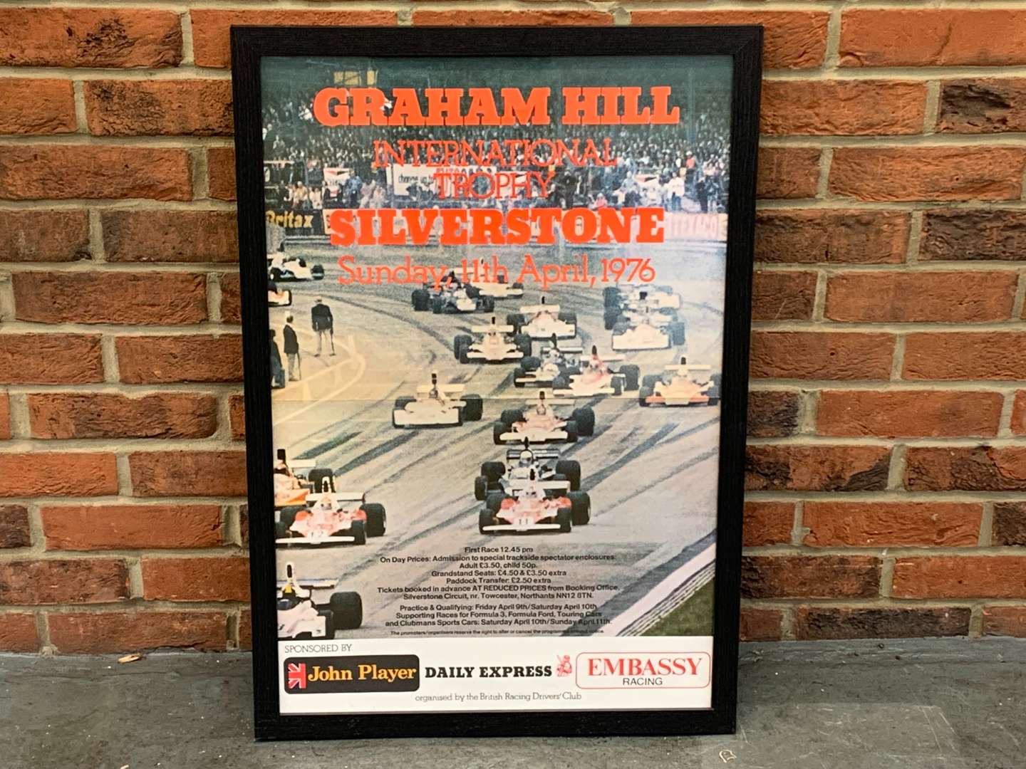 <p>Original 1976 Framed Silverstone Poster</p>