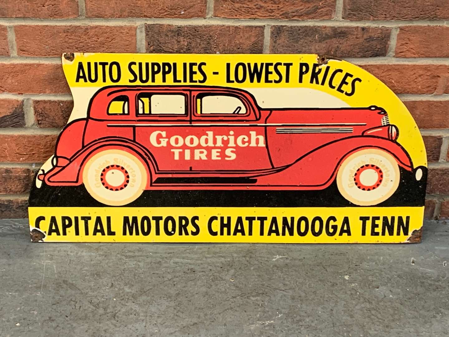 <p>Goodrich Tyre's Enamel Sign</p>