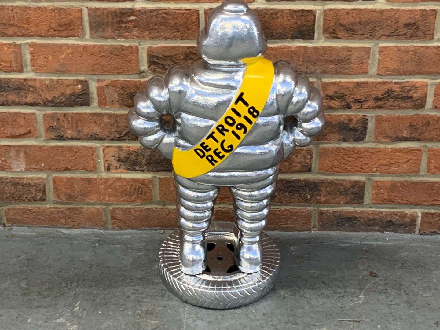 <p>Large Cast Aluminium Michelin Man</p>