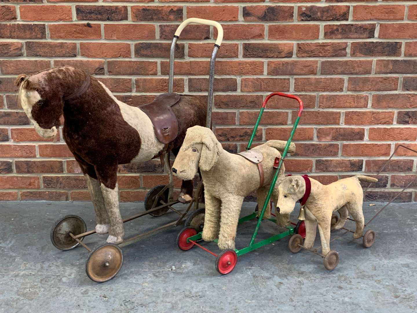 <p>Three Vintage Push Along Children's Toy's&nbsp;</p>