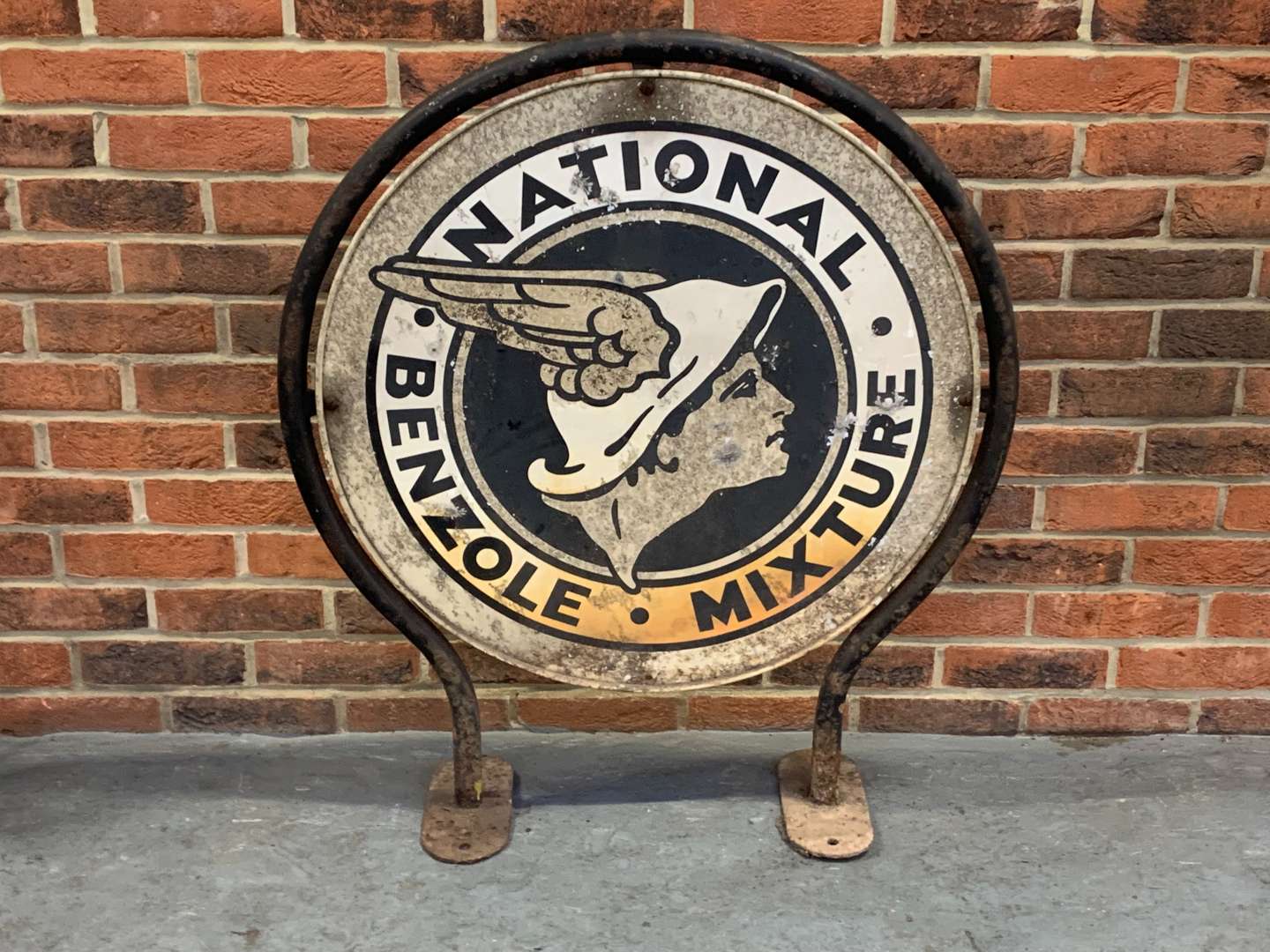 <p>Large National Benzole Wall Hanging Sign</p>