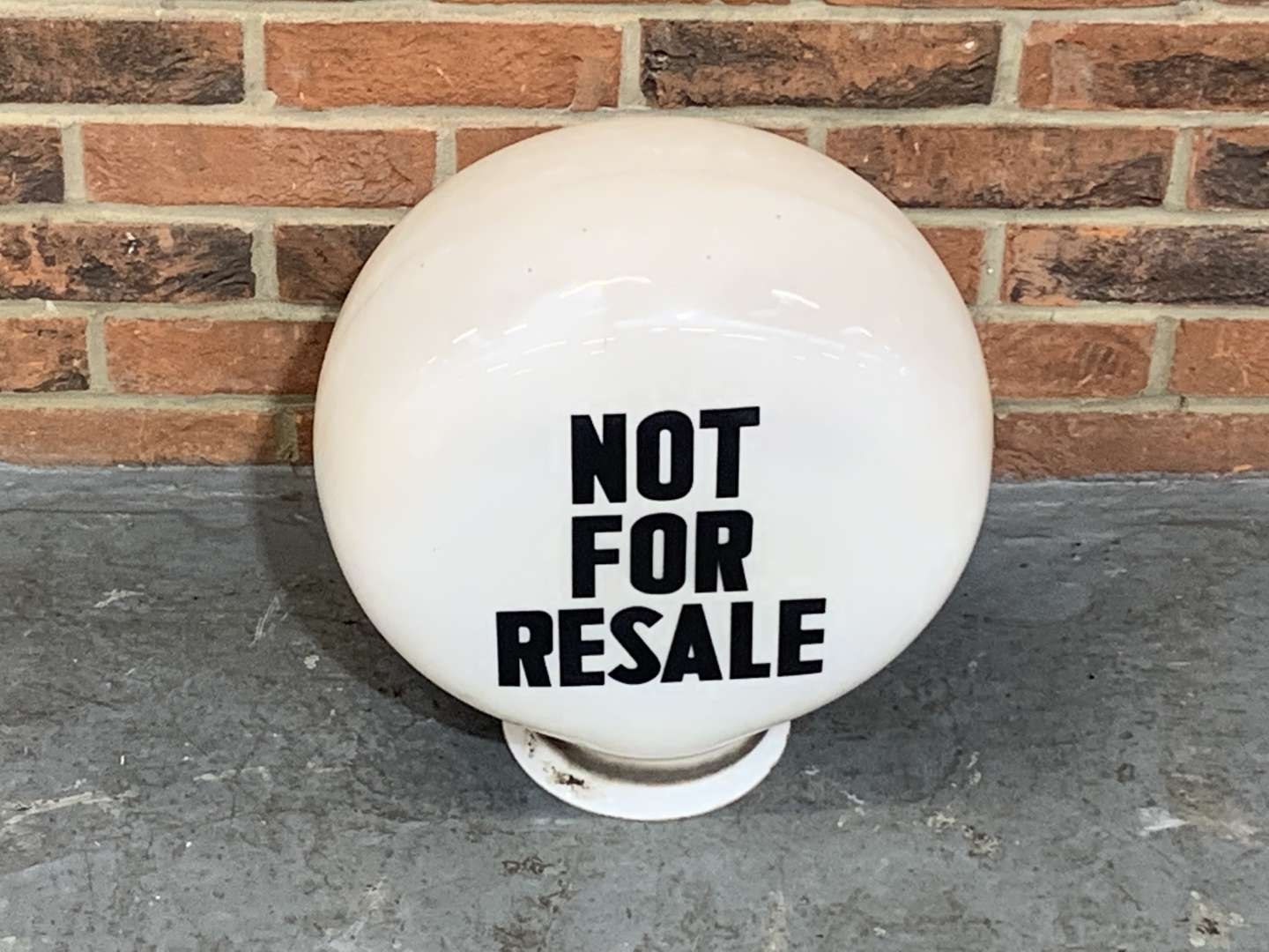 <p>Not For Resale Glass Petrol Globe a/f</p>