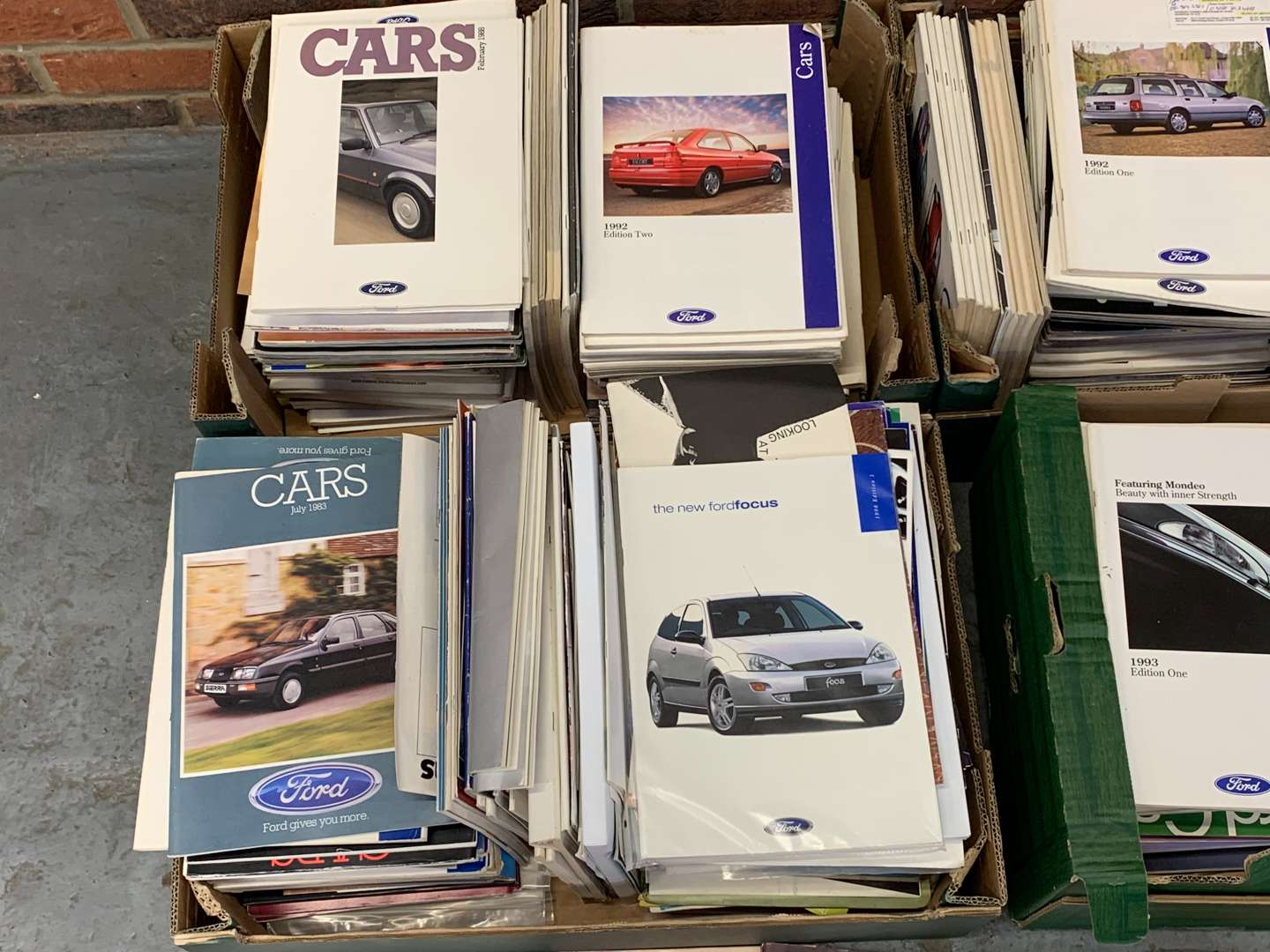 <p>Four Boxes of Mainly Ford Car Literature</p>