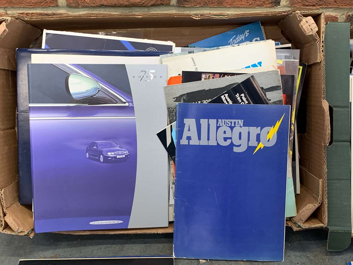 <p>Two Boxes of Mainly Saab and Rover Literature</p>