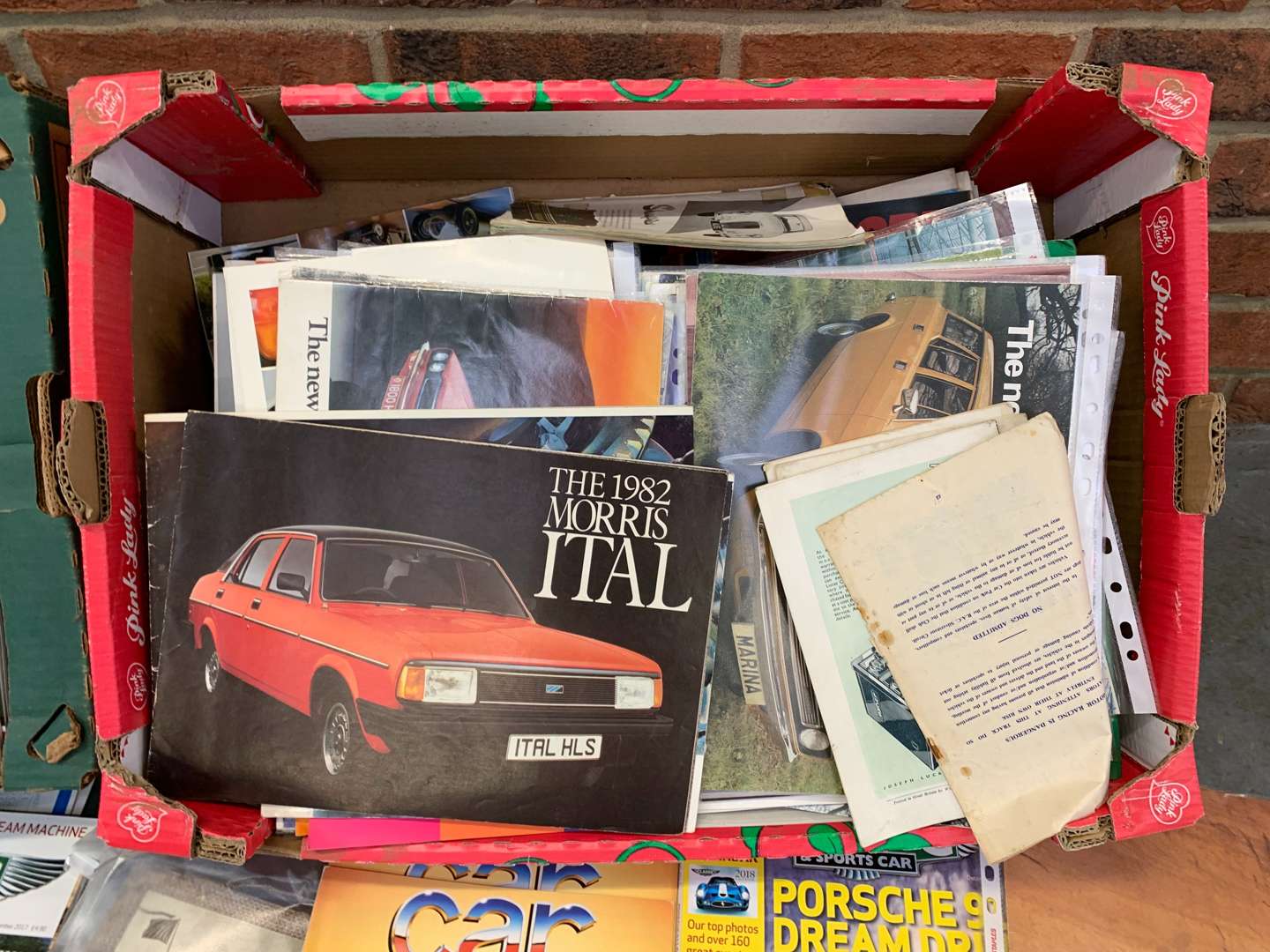 <p>Two Boxes of Mixed Motoring Literature</p>