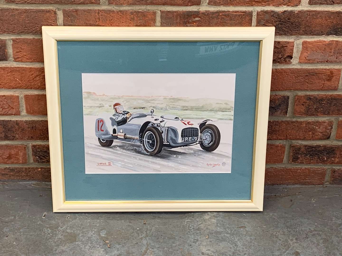 <p>Framed Andy Danks Watercolour of a Lotus 6</p>