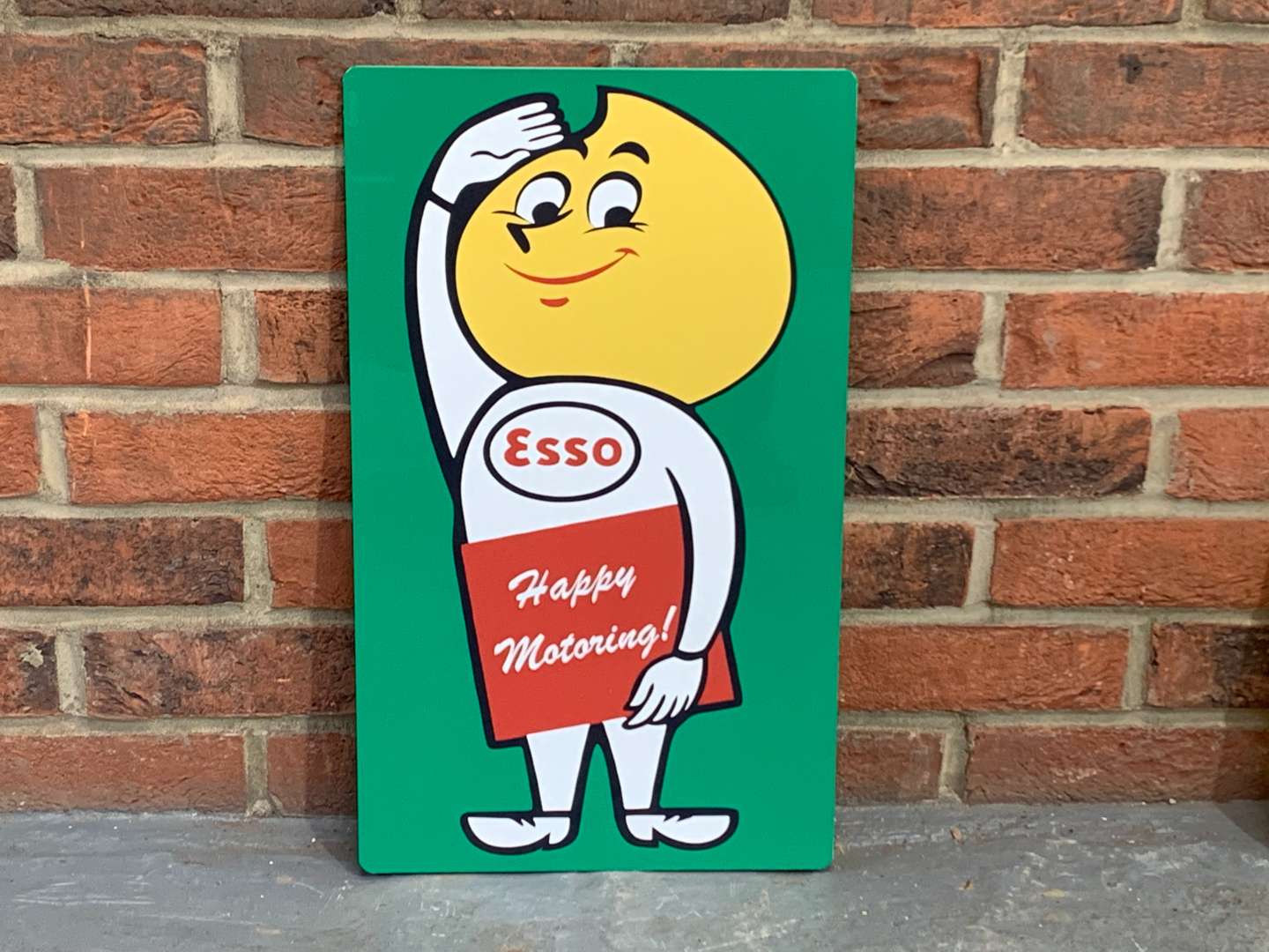 <p>Esso Mr Drip “Happy Motoring” Metal Sign</p>