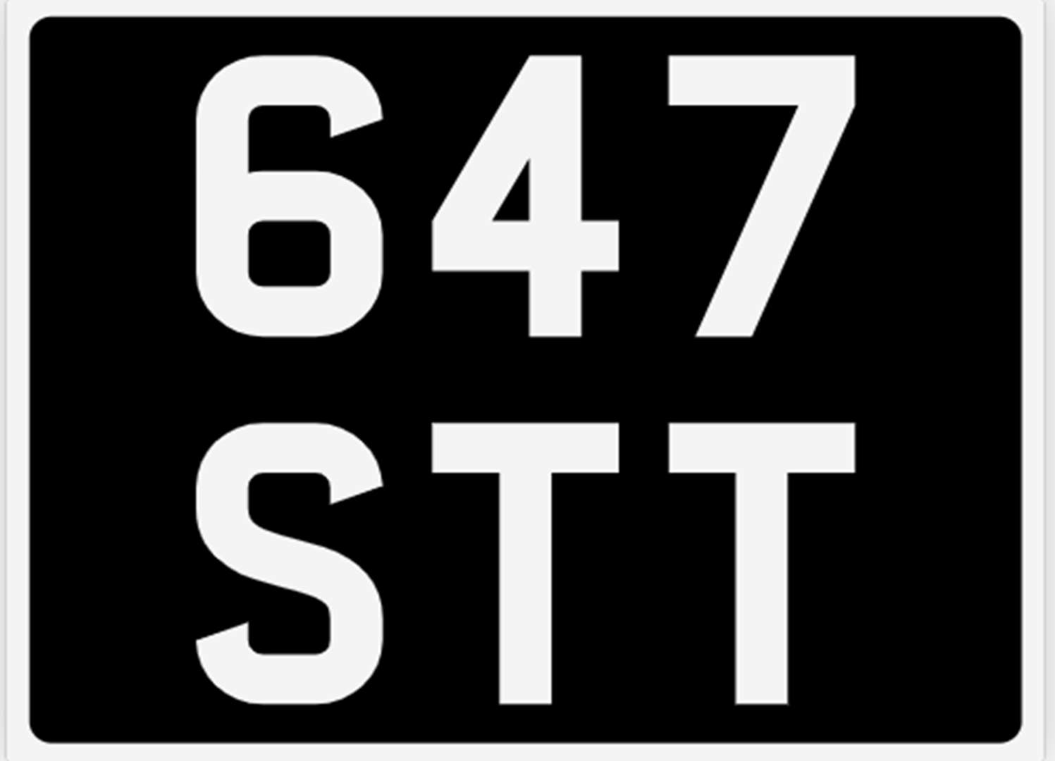 <p>&nbsp; 647 STT Registration Number&nbsp;</p>