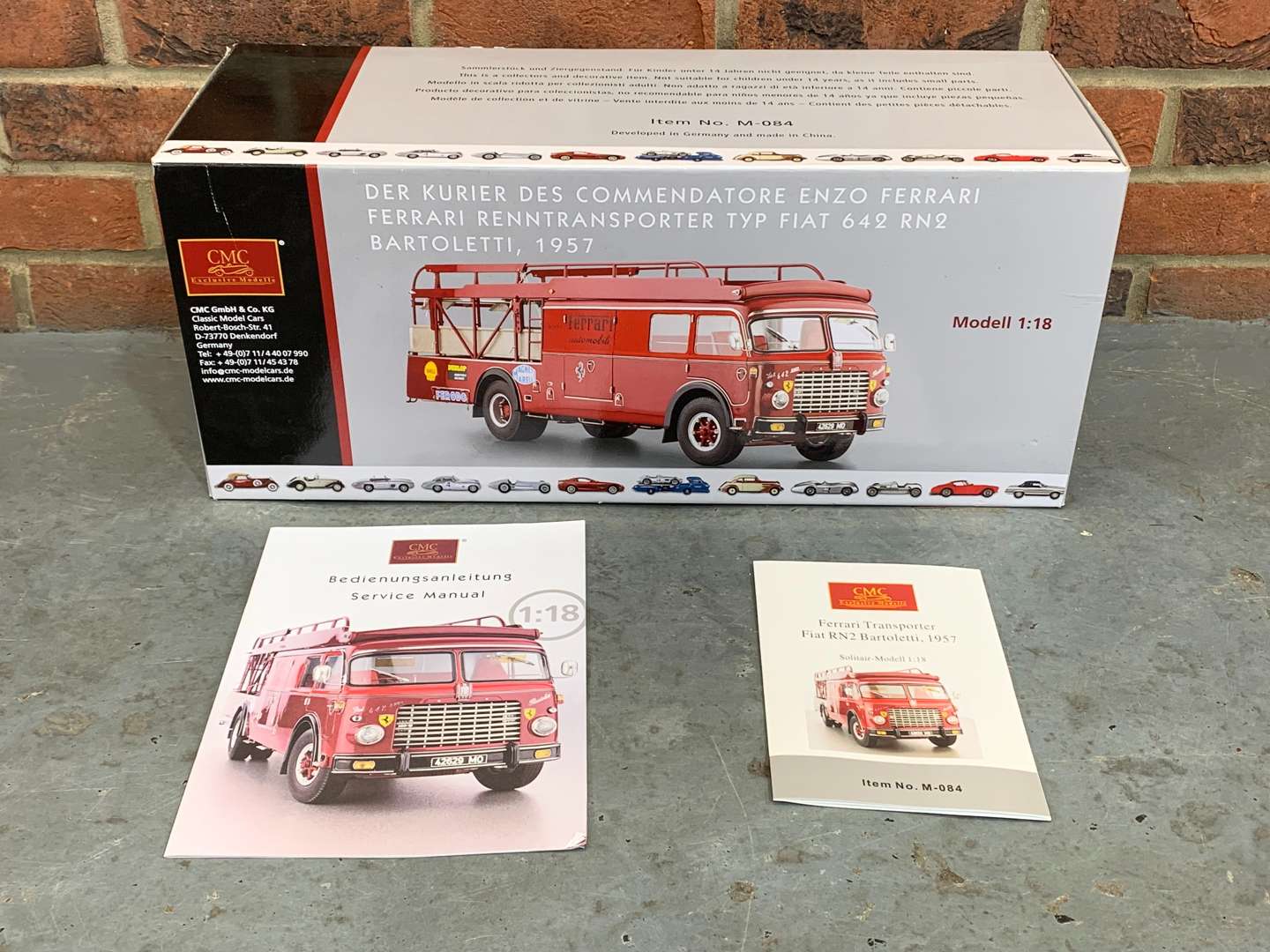 <p>CMC Boxed 1957 Ferrari Renntransporter Fiat 642 RN2 Bartoletti &nbsp;1:18 Scale a/f</p>