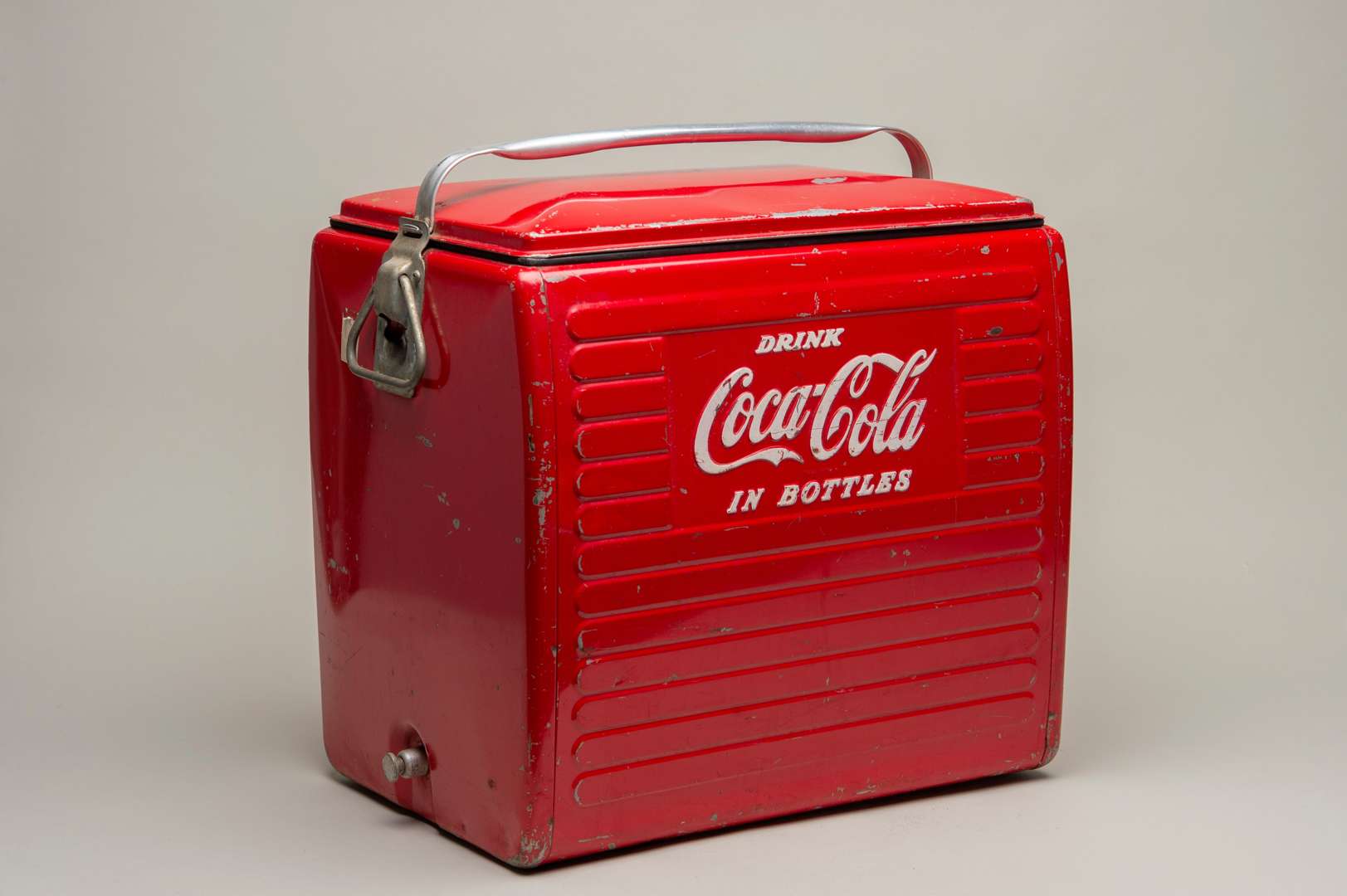 <p>COCA-COLA. a mid 20th century, steel and aluminium, portable cool box</p>