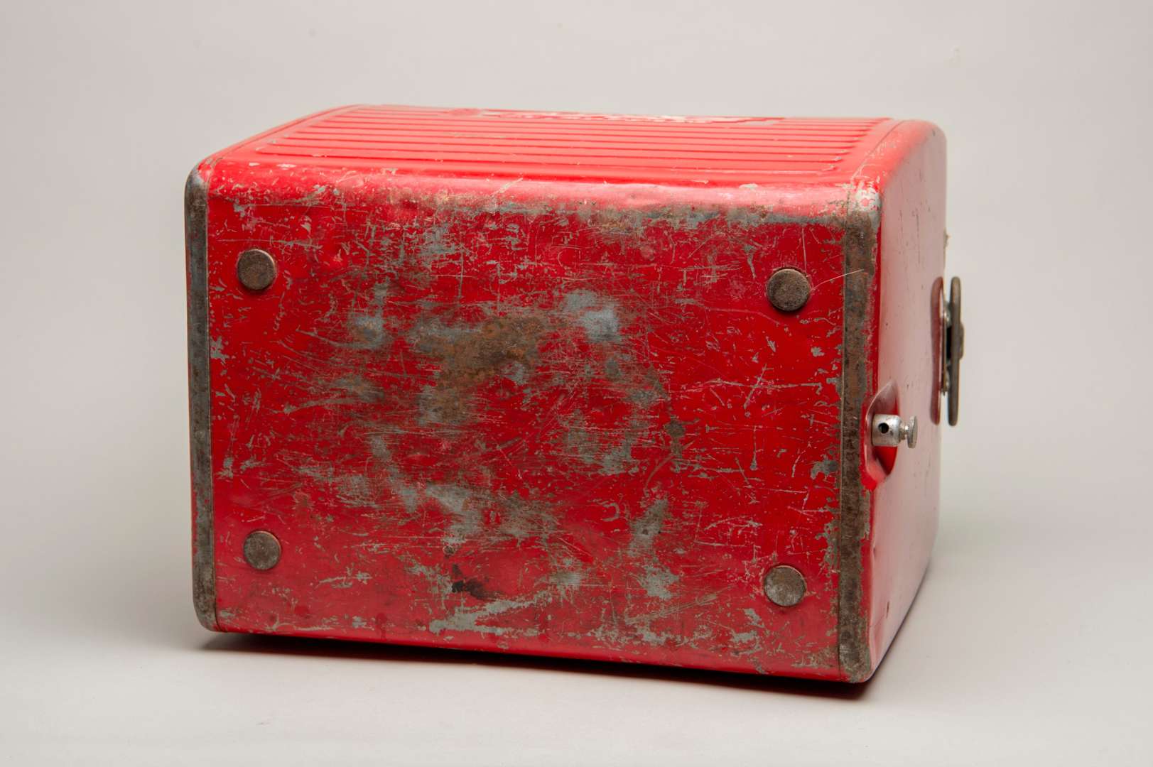 <p>COCA-COLA. a mid 20th century, steel and aluminium, portable cool box</p>