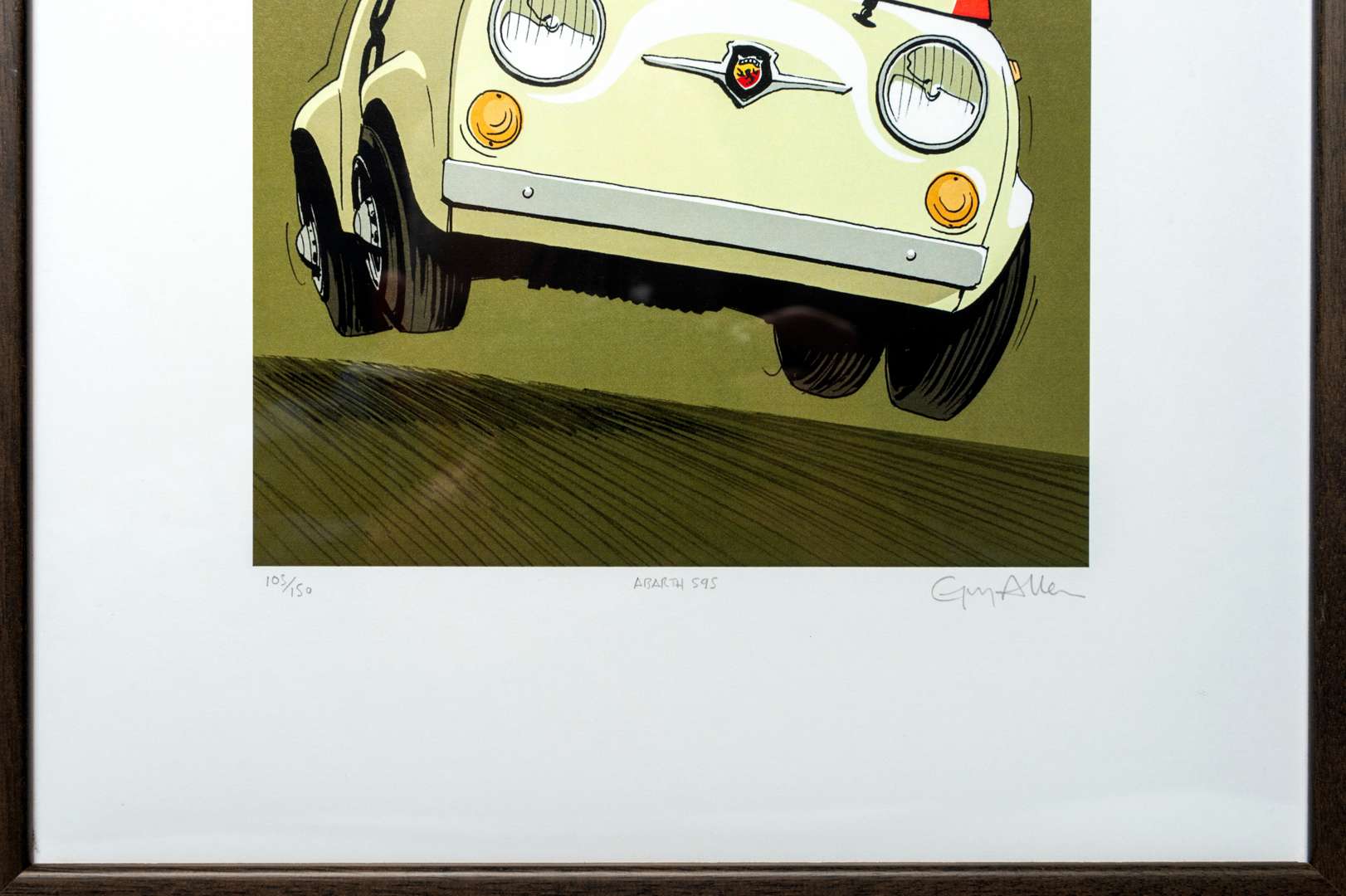 <p>GUY ALLEN, 3 x limited edition prints. &nbsp;“Safari”, “Fulvia”, “Abarth 595”,</p>