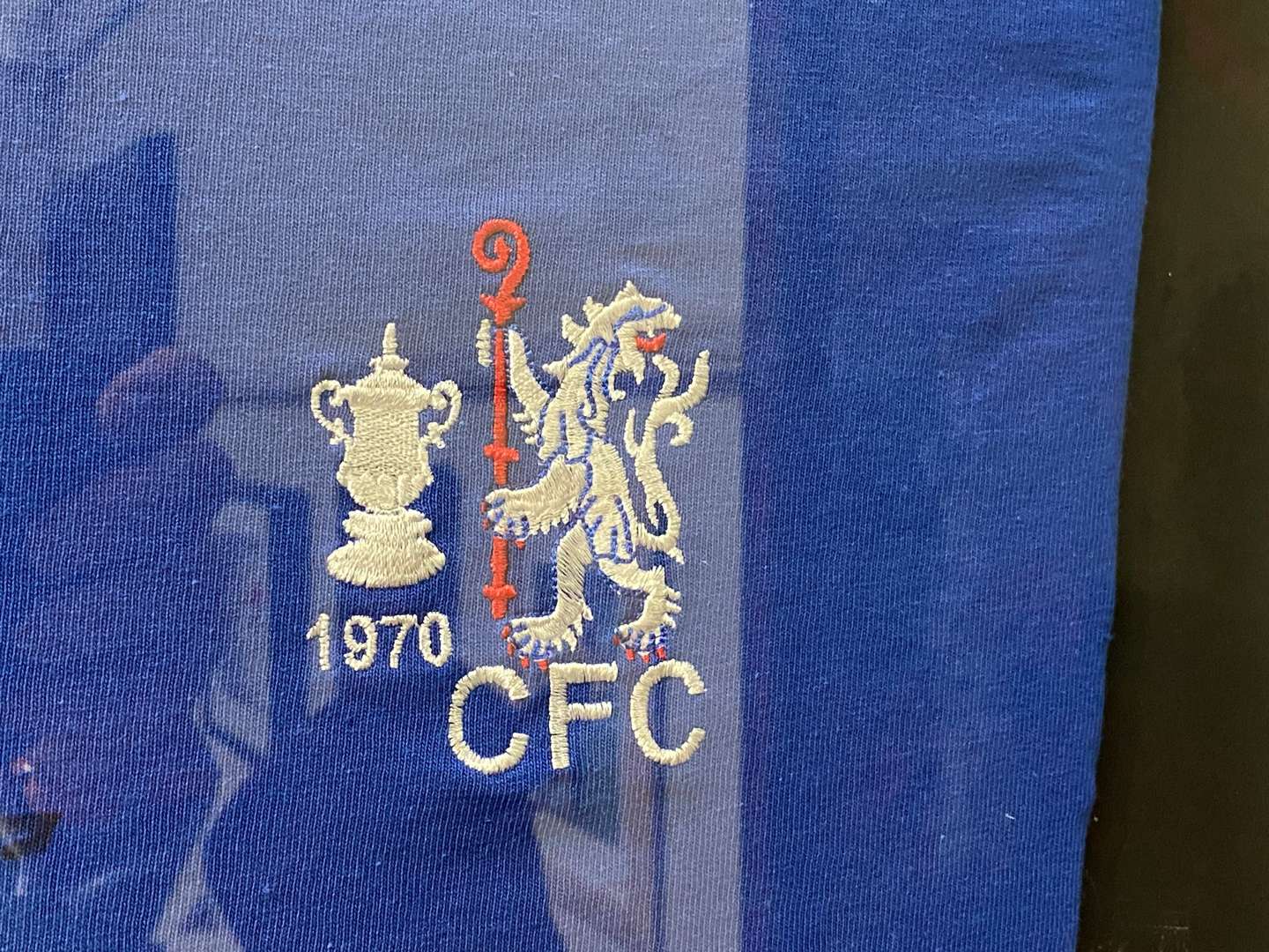 <p>CHELSEA FC, a replica 1970, winning FA Cup final shirt, signed by Ron “Chopper” Harris.</p>