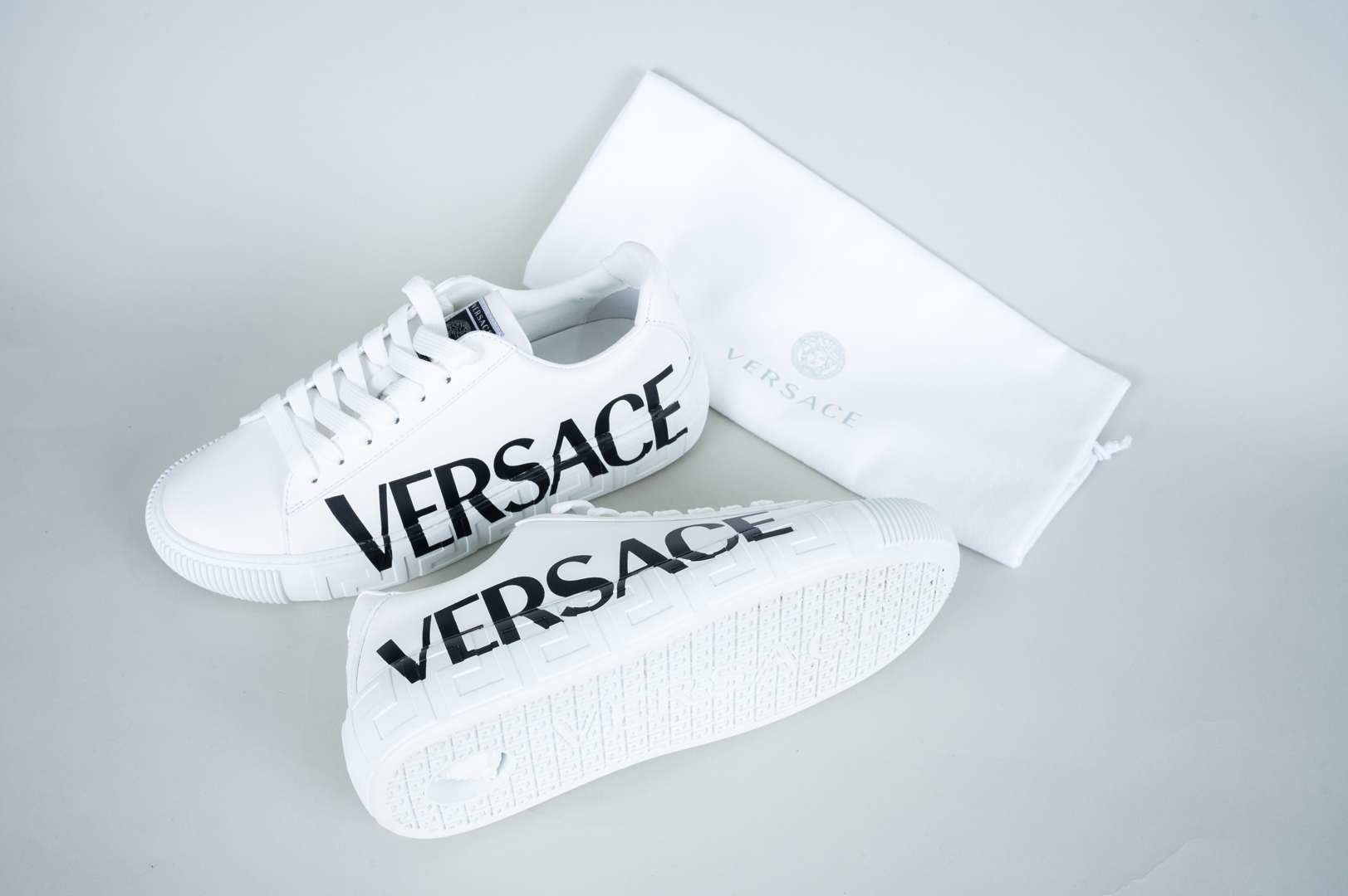 <p>VERSACE, a pair of Greca trainers</p>