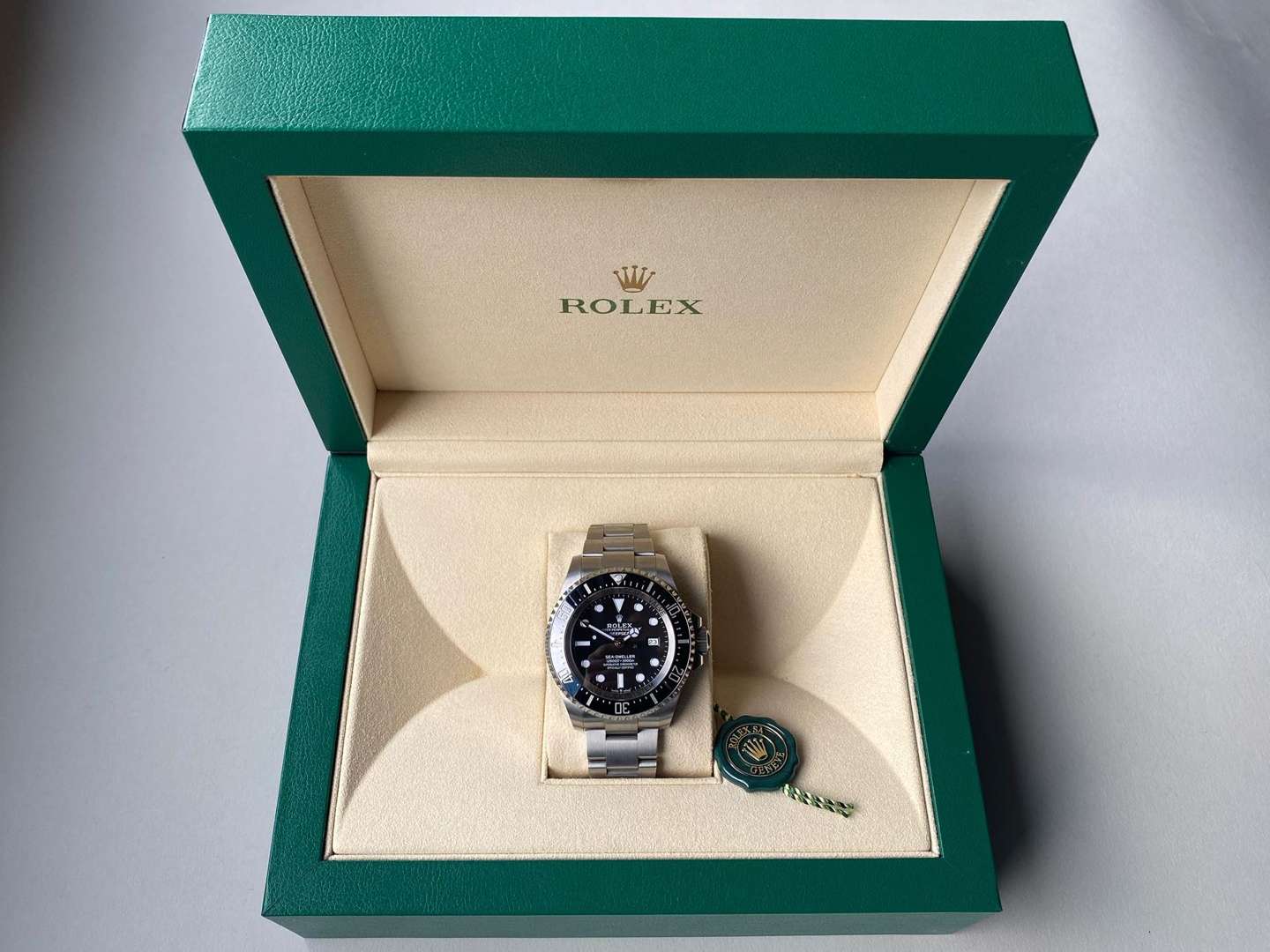 <p>ROLEX. DEEPSEA, SEA DWELLER, Model 126660, Serial 6NR55091, Purchased 2022</p>