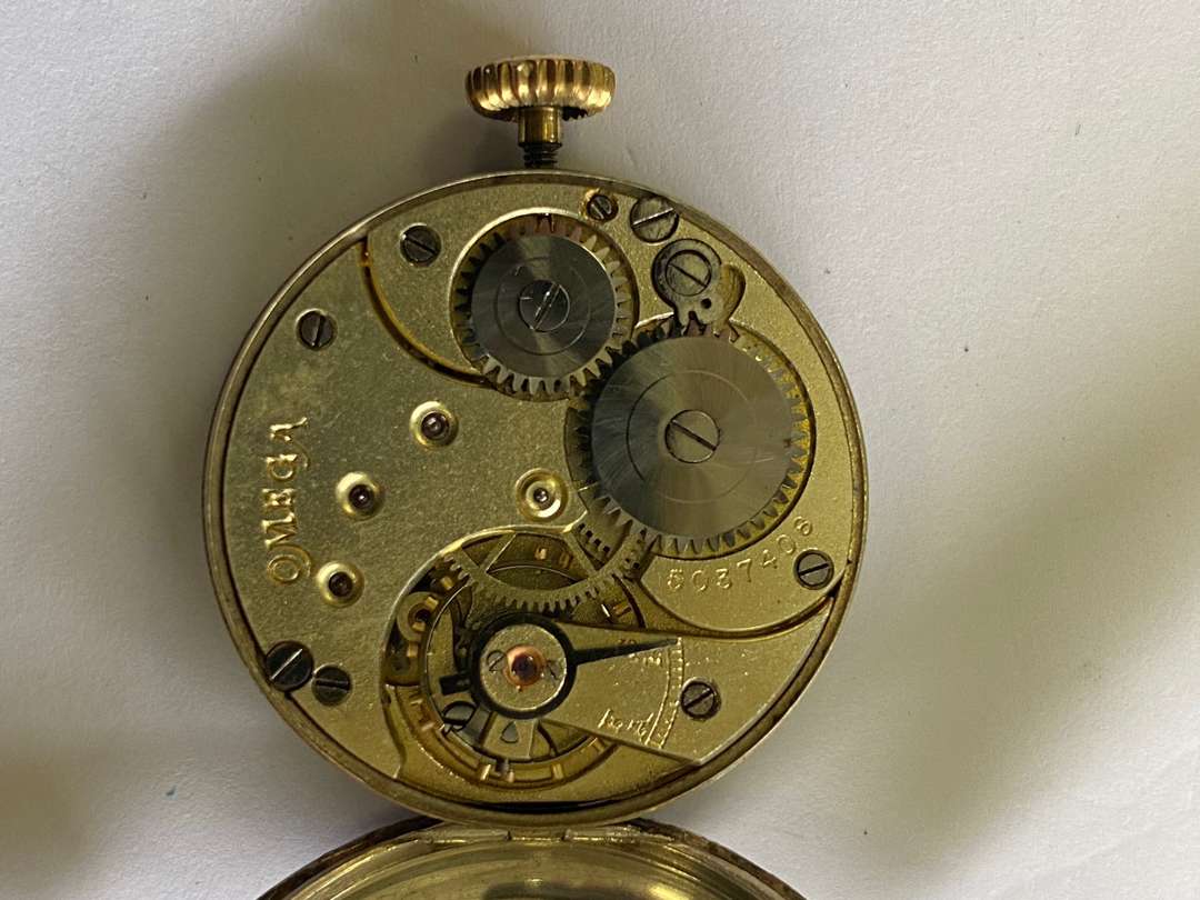 <p>OMEGA, an early 20th century silver cased wristwatch</p>