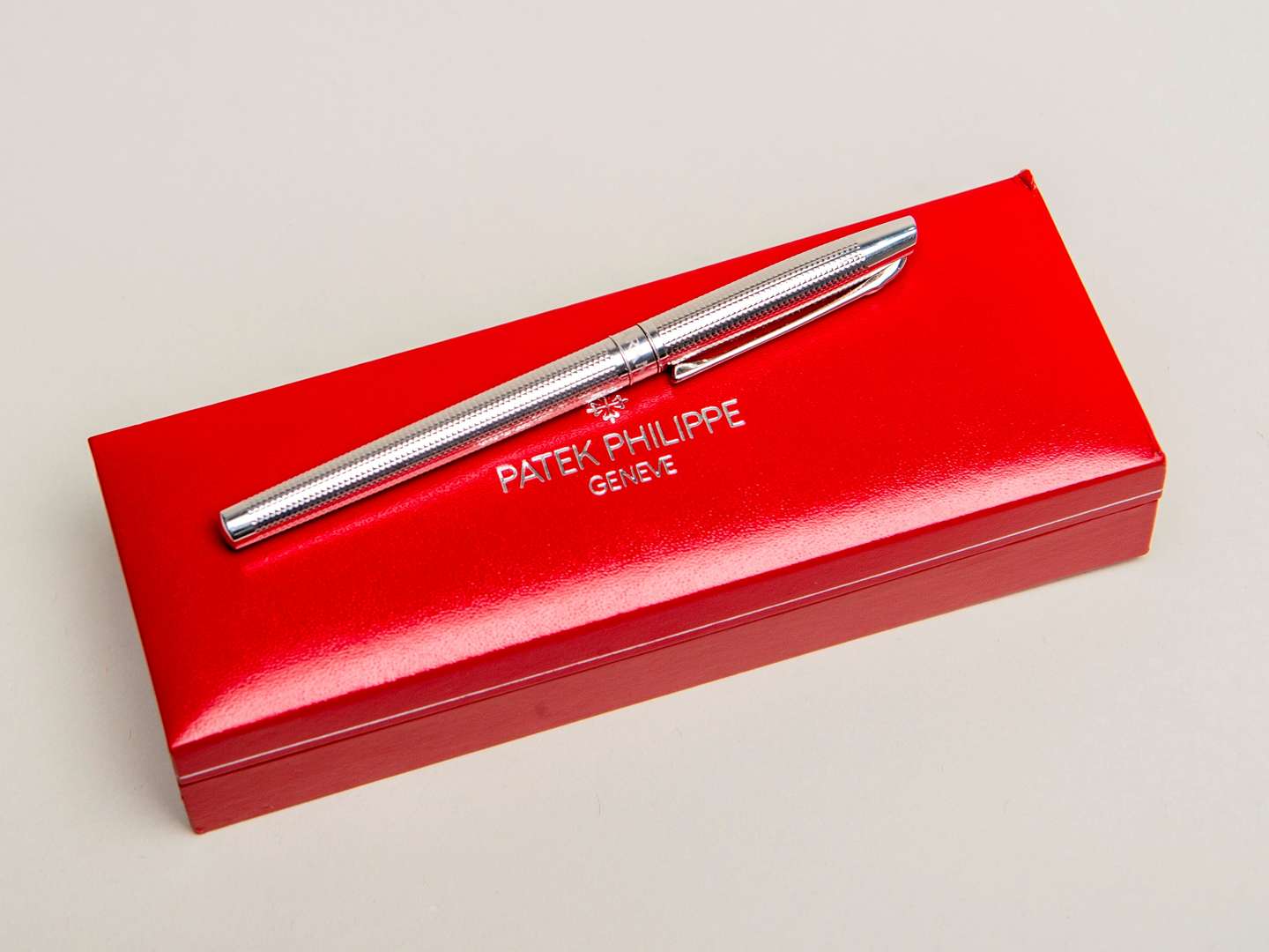 <p>CARAN D'ACHE FOR PATEK PHILIPPE, a cased ball point pen</p>