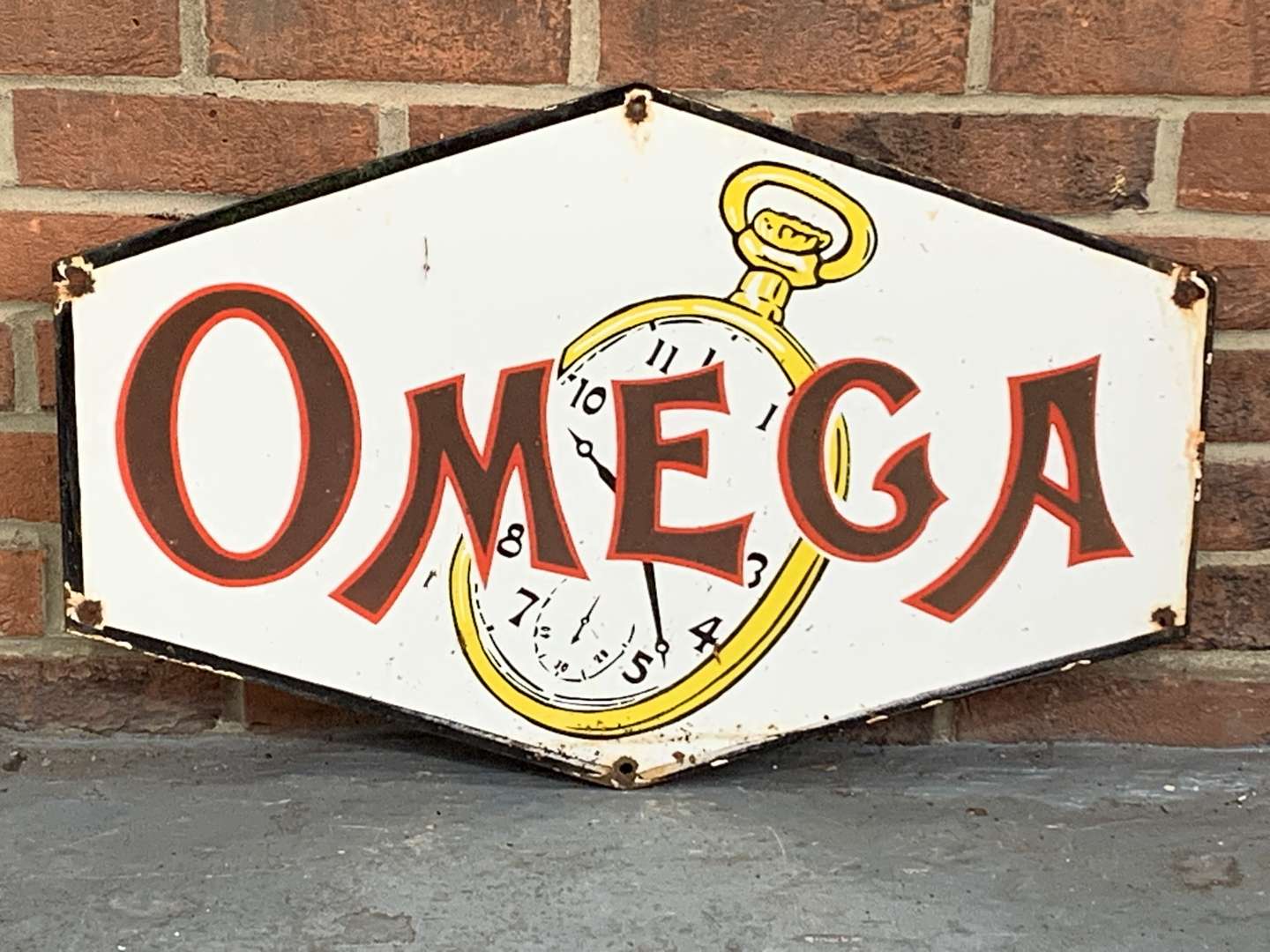 <p>Omega Enamel Sign</p>