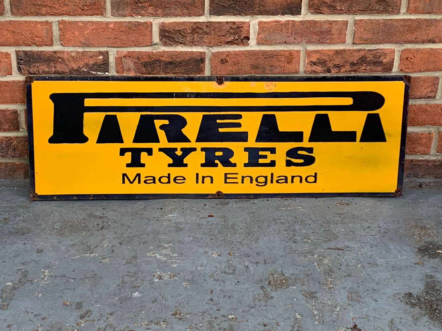 <p>Pirelli Tyres Enamel Sign</p>