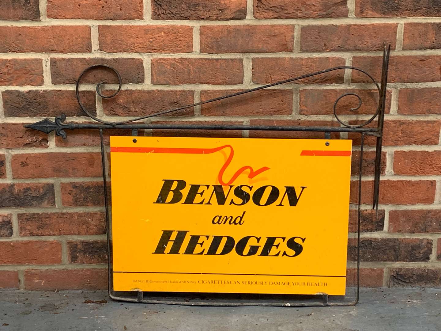 <p>Benson and Hedges Aluminium Wall Mounted Sign</p>