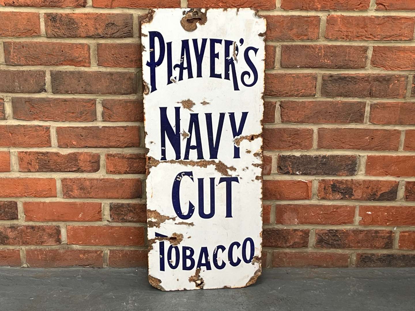 <p>Players Navy Cut Tobacco Enamel Sign</p>