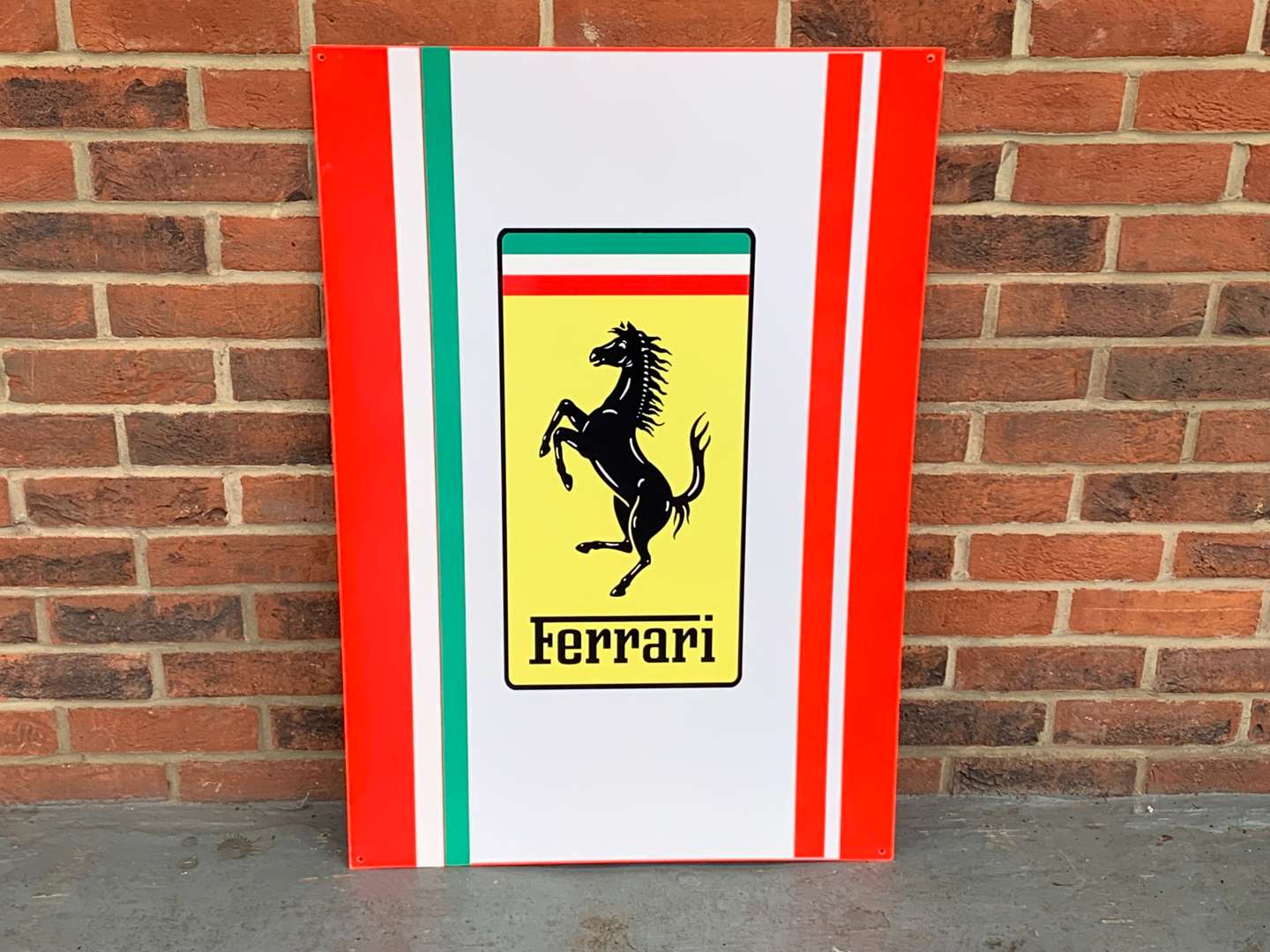 <p>Ferrari Large Metal Sign</p>