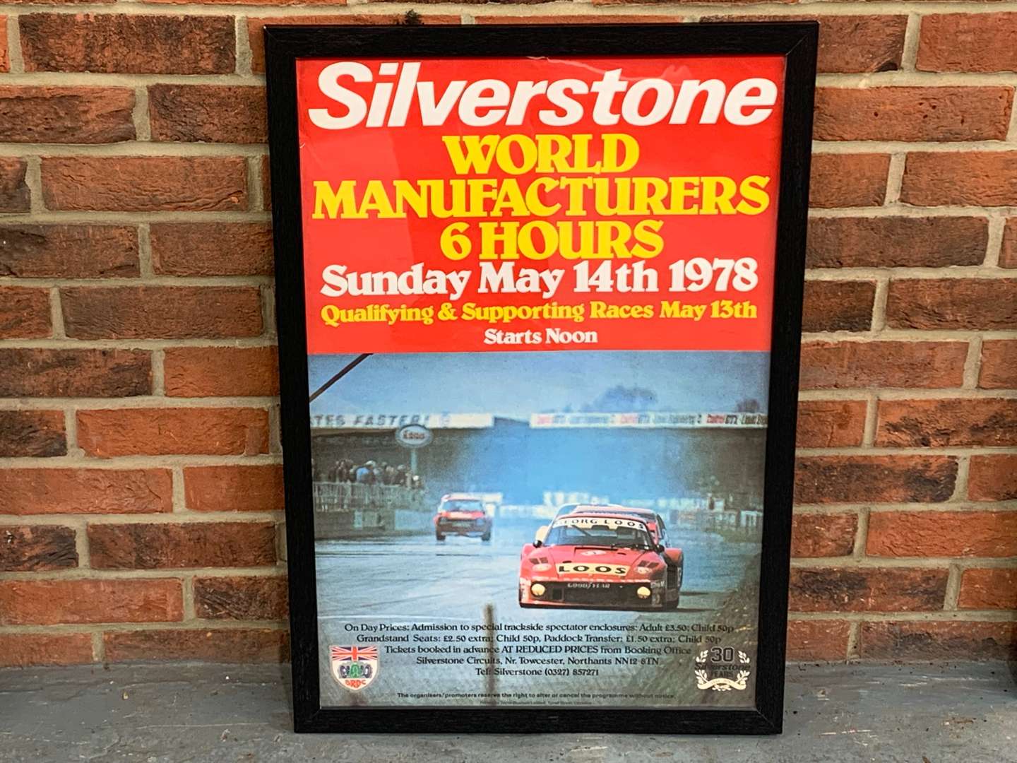 <p>Silverstone 1978 Framed Race Poster</p>