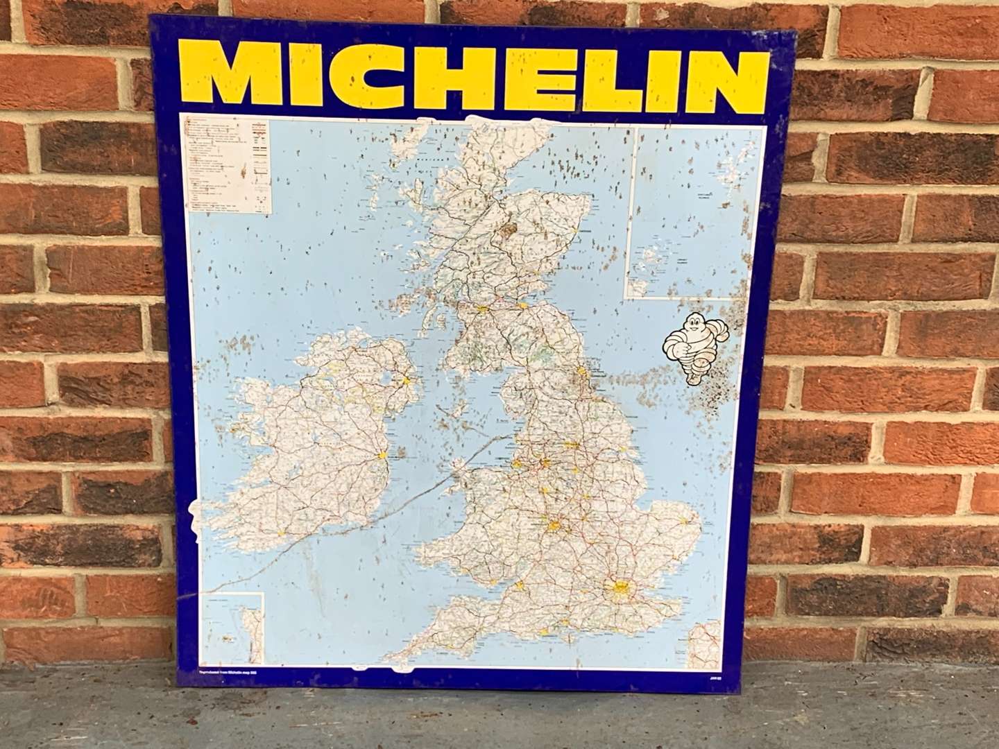 <p>Tin Michelin Map Sign</p>