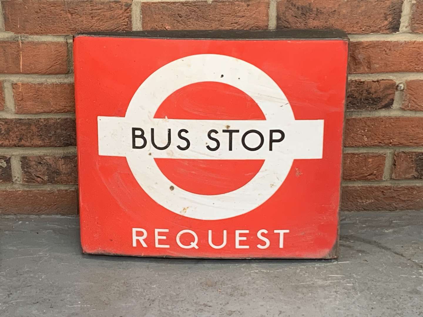 <p>Bus Stop Request Enamel Sign</p>