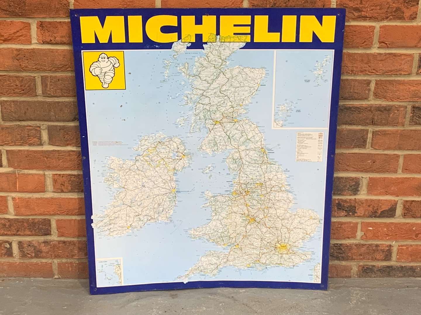 <p>Tin Michelin Map Sign</p>