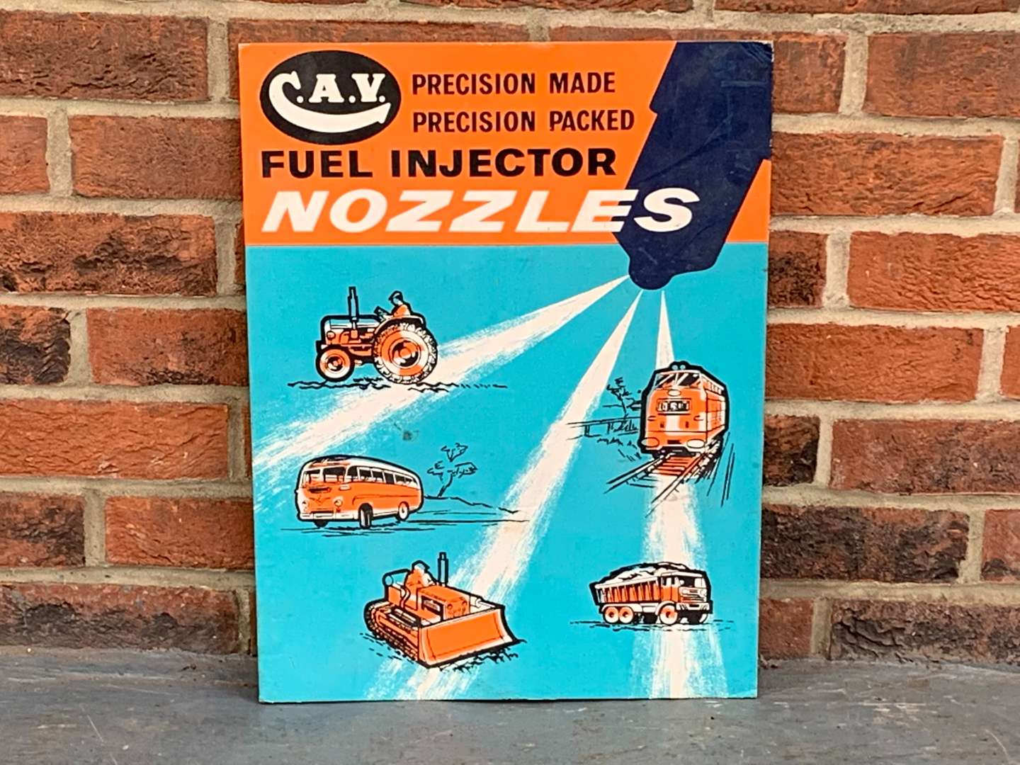 <p>CAV Fuel Injectors Nozzles Sign</p>