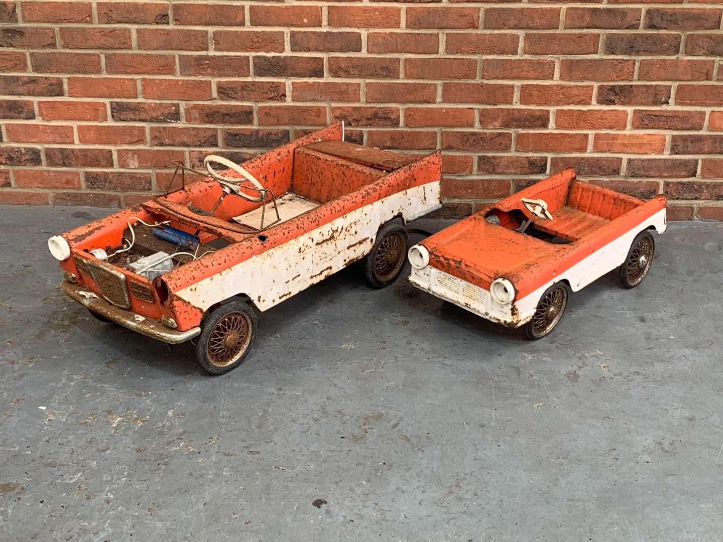 <p>Two Tin Plate Children's Pedal Cars</p>