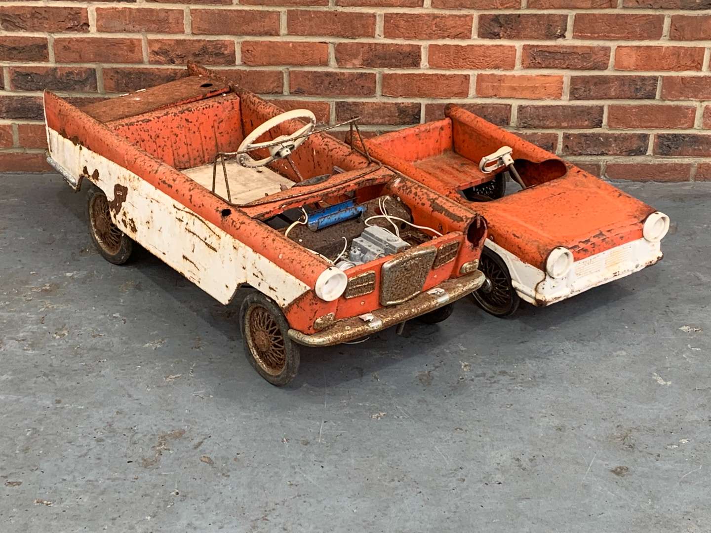 <p>Two Tin Plate Children's Pedal Cars</p>