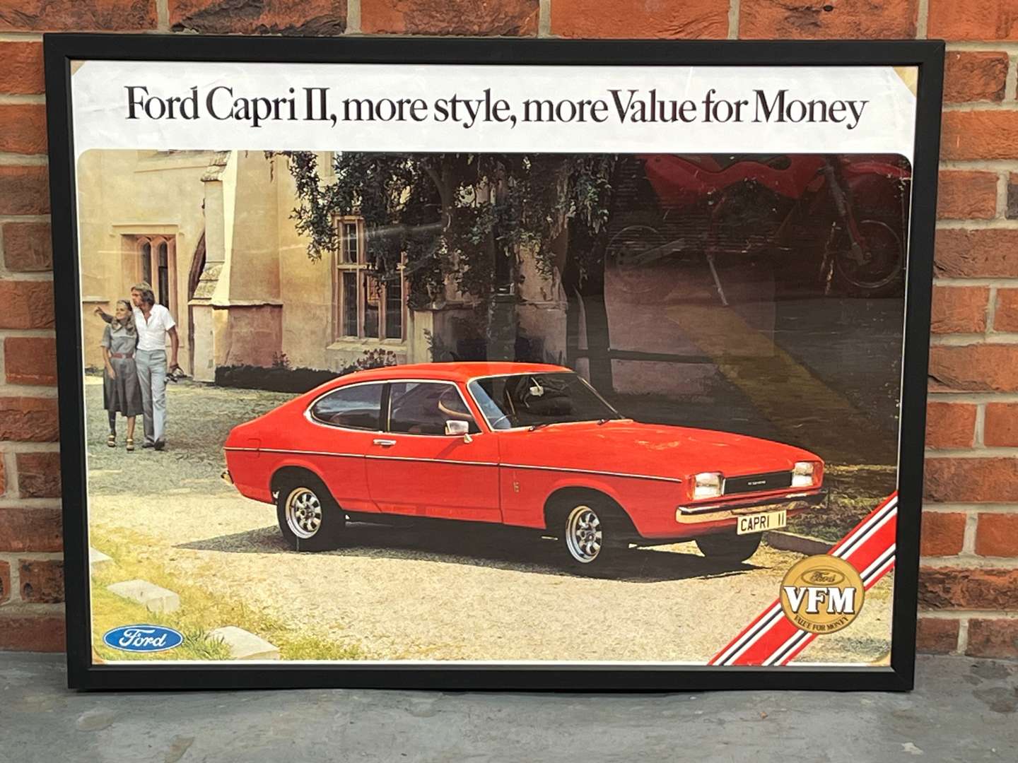 <p>Original Framed Ford Capri II Dealership Poster</p>