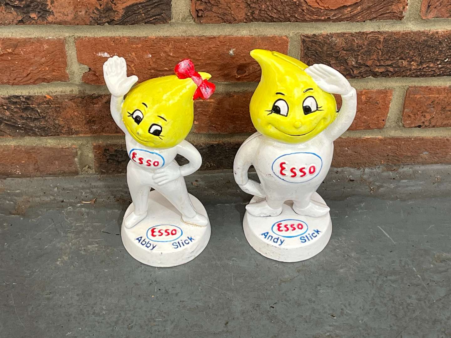 <p>Esso Andy and Abby Drips Money Boxes</p>