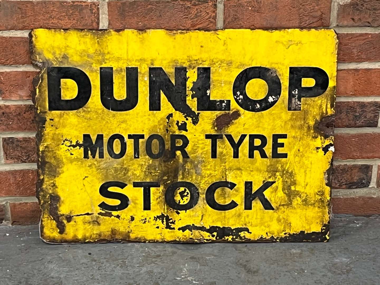 <p>Dunlop Motor Tyre Stock Enamel Sign&nbsp;</p>