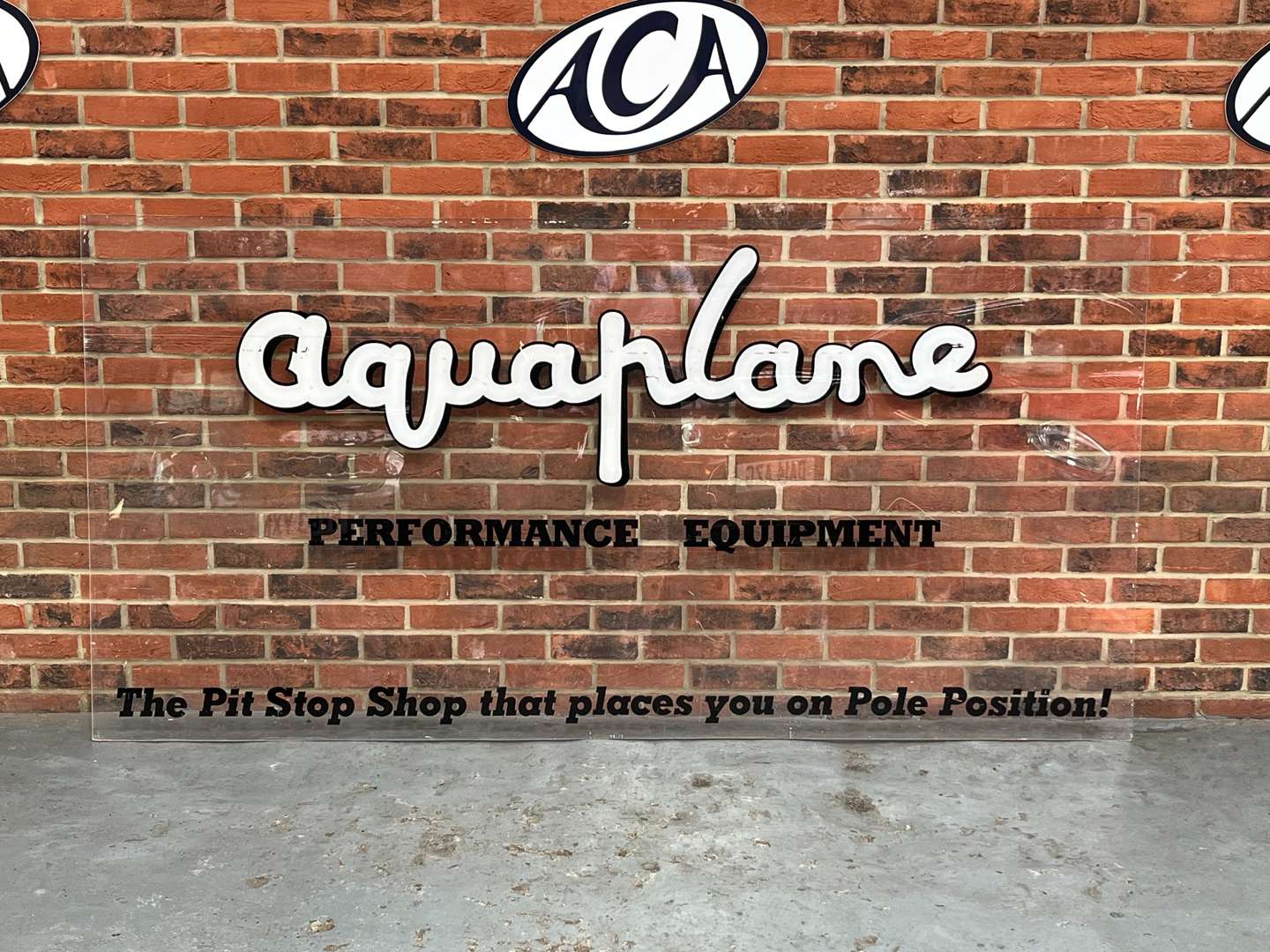 <p>Aquaplane Performance Equipment Large Perspex Sign&nbsp;</p>