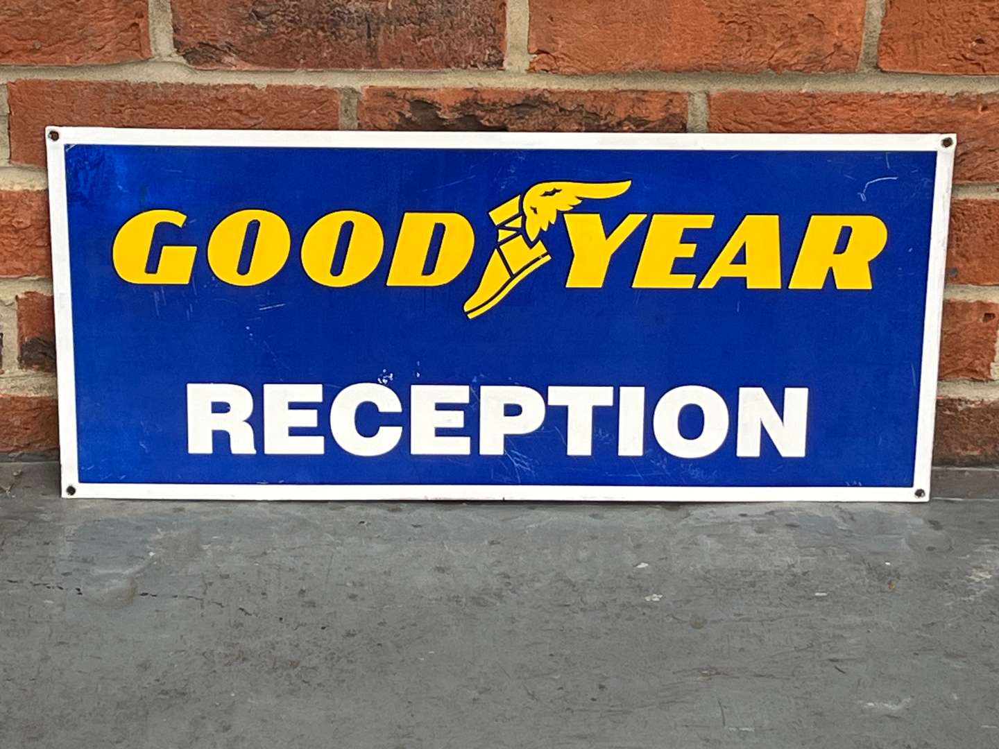 <p>Goodyear Reception Aluminium Sign&nbsp;</p>