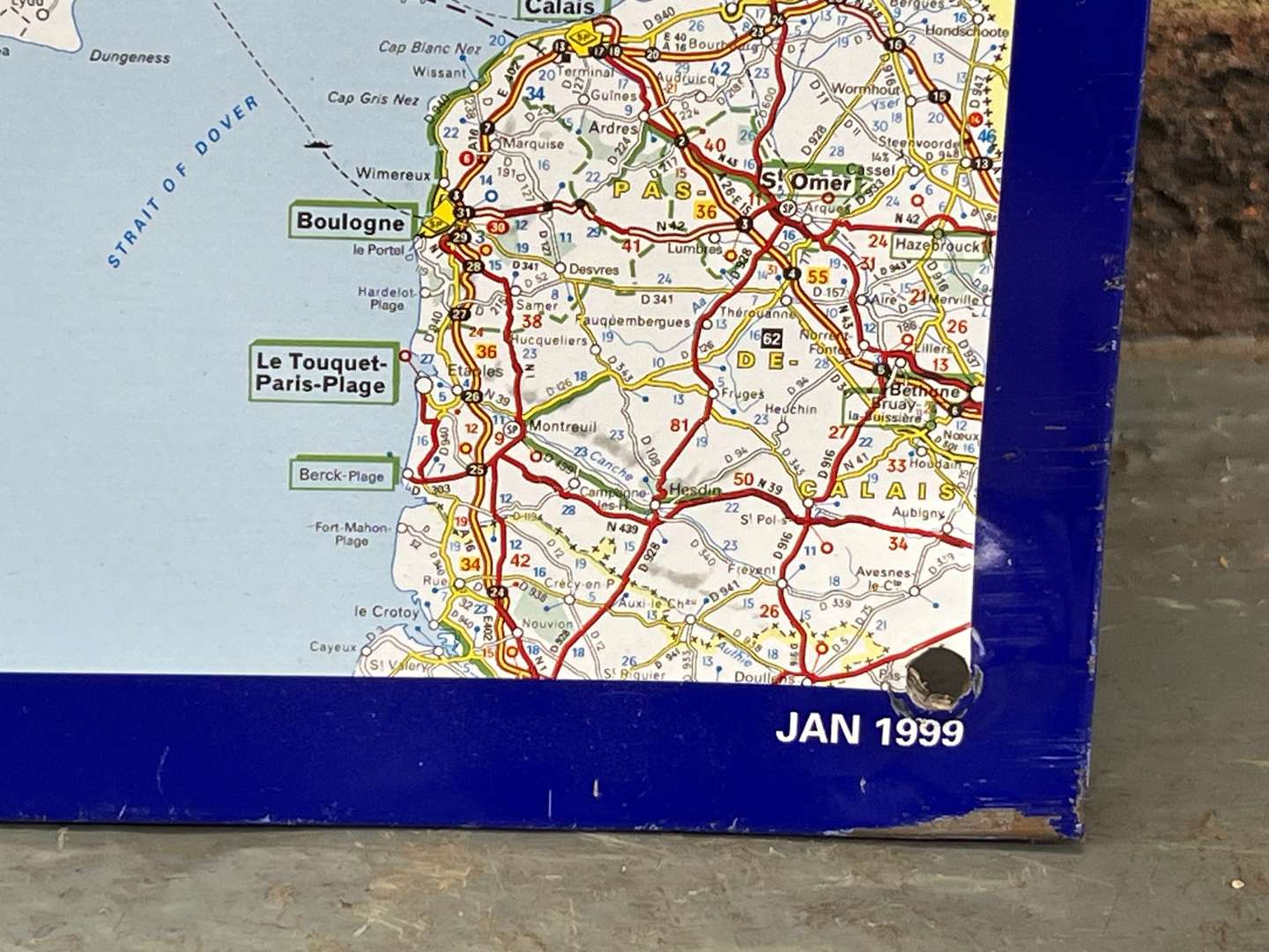 <p>Tin Michelin Map Sign 1999</p>