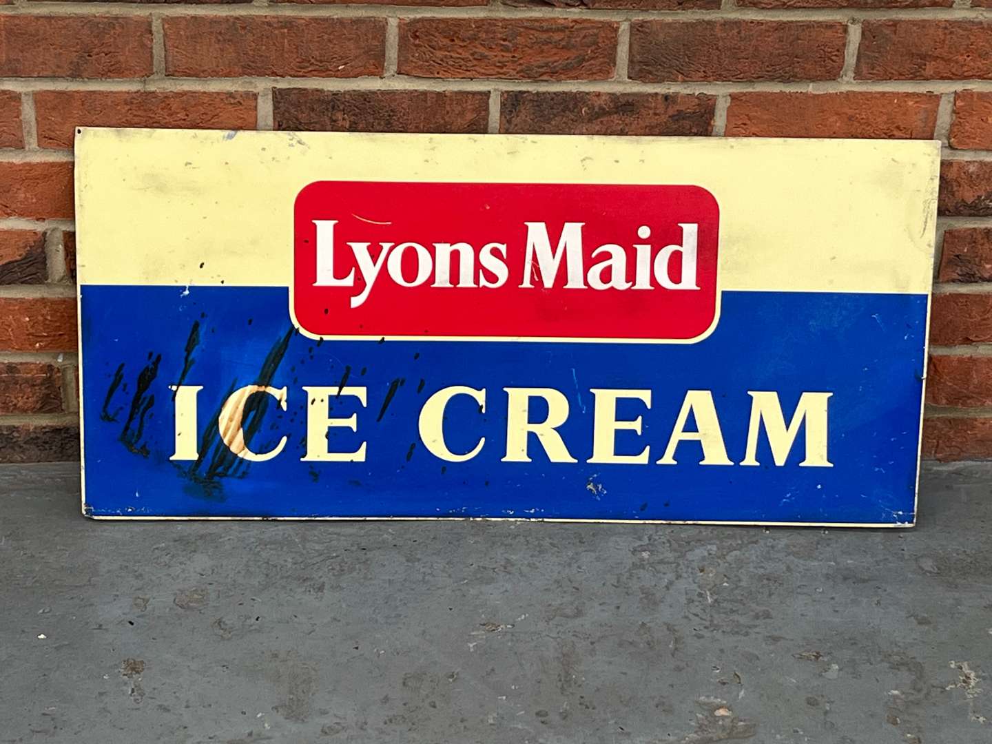 <p>Lyons Maid Ice Cream Aluminium Sign</p>