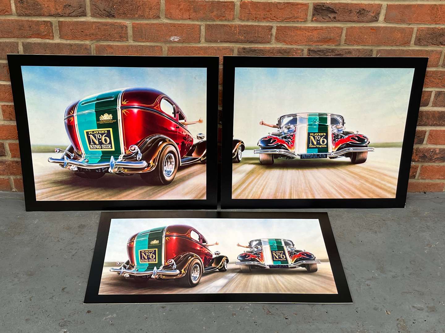 <p>Three Hot Rod Players No6 Mounted Posters</p>