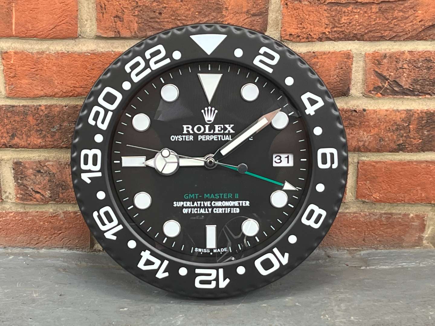 <p>Modern Rolex GMT Master II Wall Clock</p>