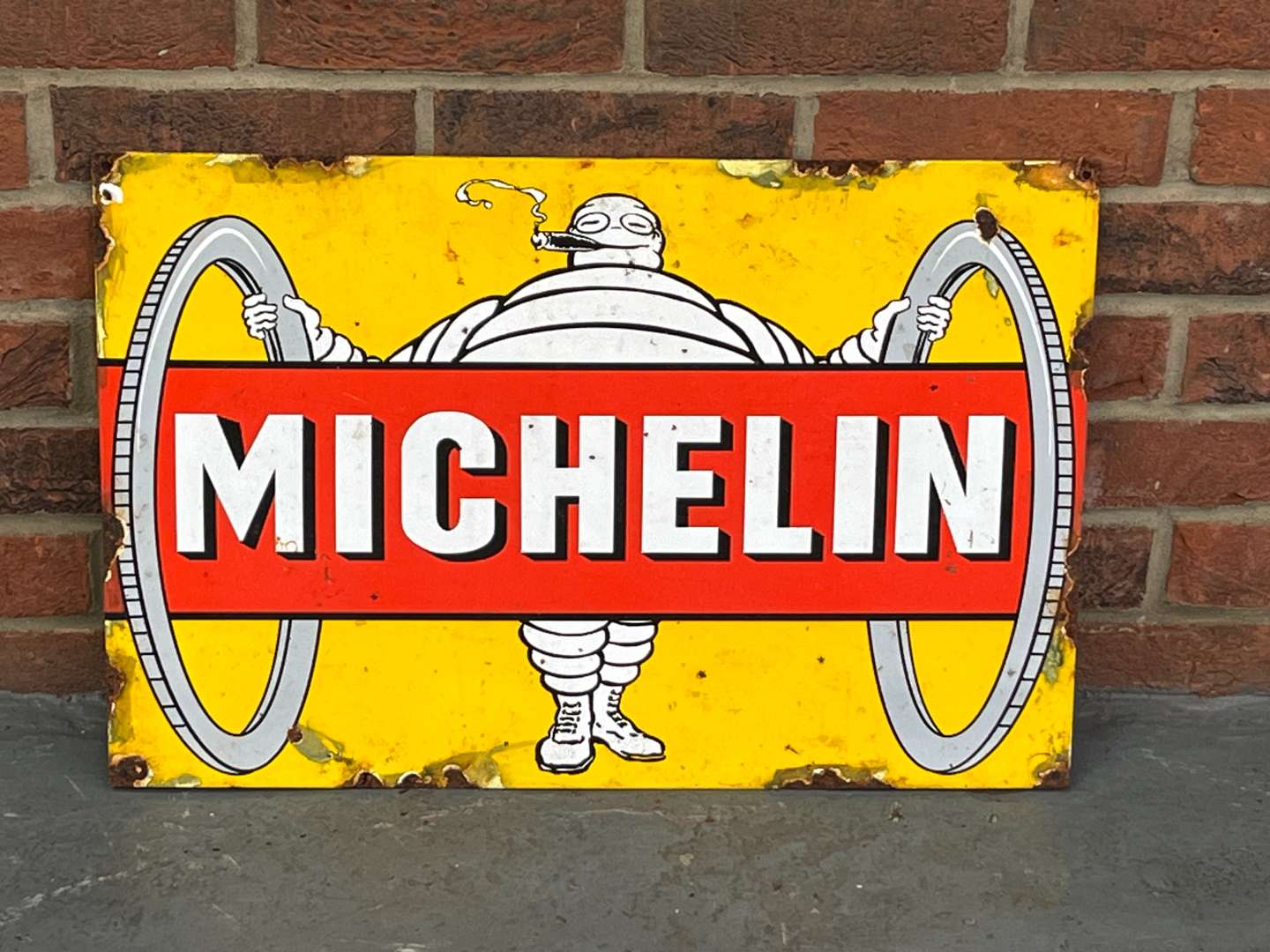 <p>Michelin Tyres Enamel Sign</p>