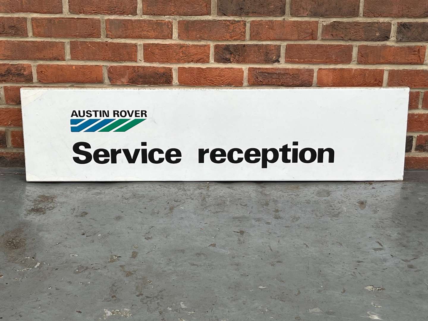 <p>Austin Rover Service Reception Metal Sign</p>