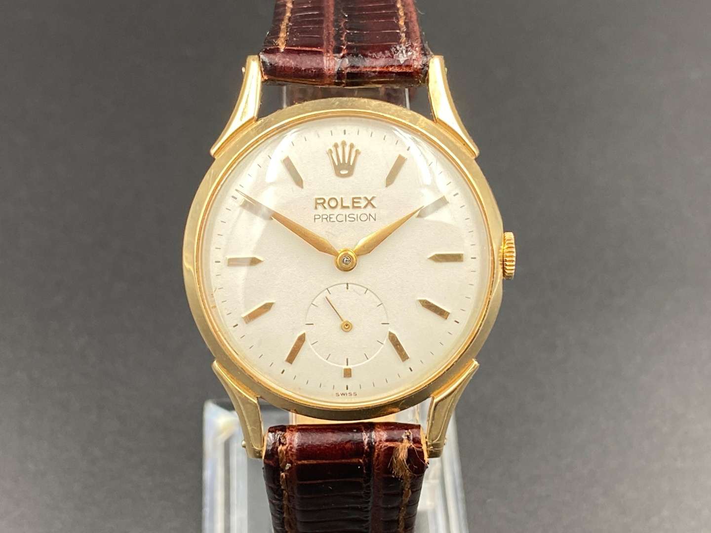 <p>ROLEX, “Precision”, mid 20th century 9ct gold wristwatch</p>