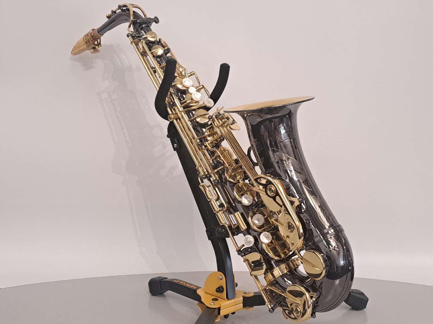 <p>JULIUS KEILWERTH, SX90R, “Shadow”, black nickel saxophone</p>