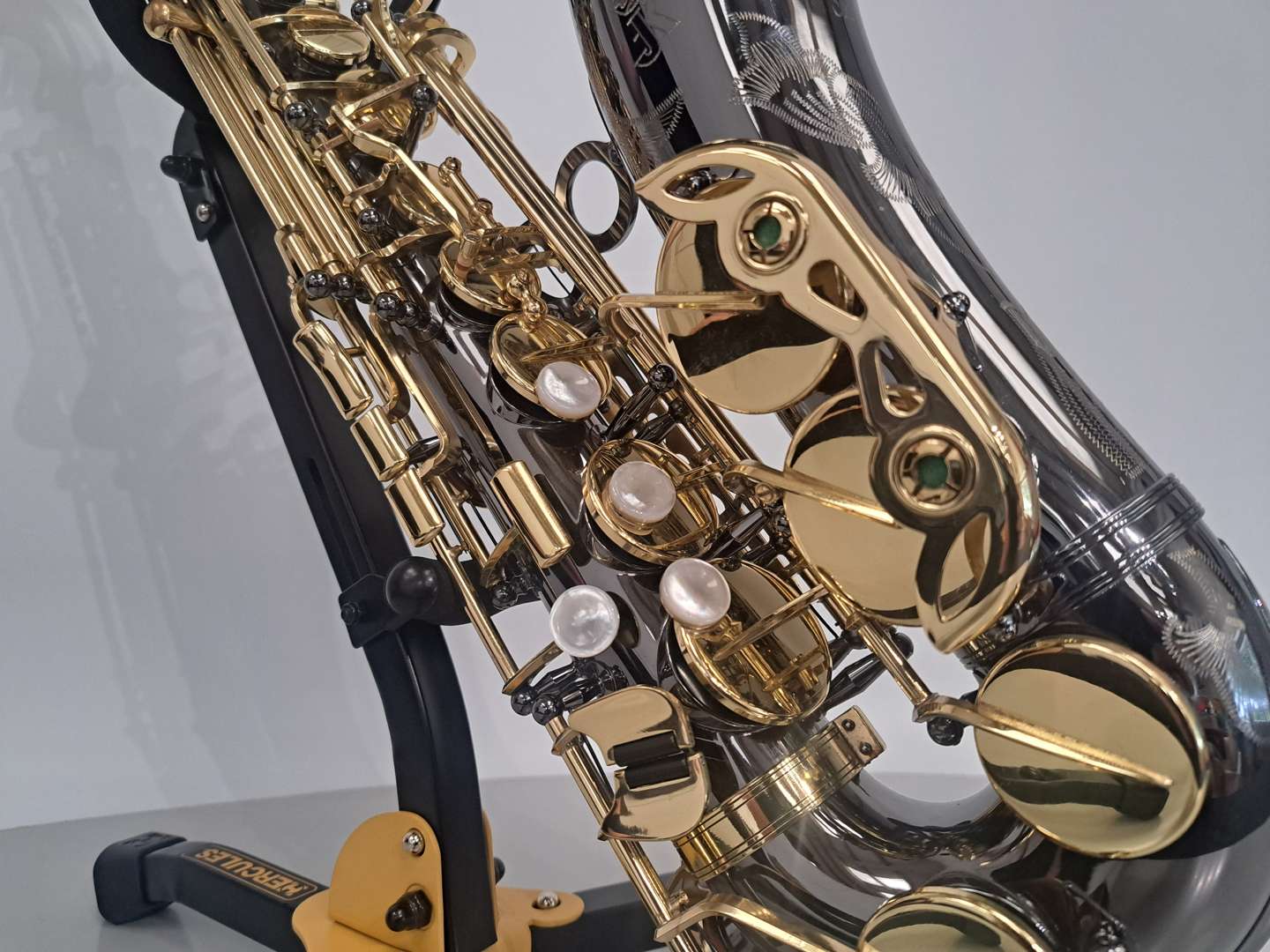 <p>JULIUS KEILWERTH, SX90R, “Shadow”, black nickel saxophone</p>